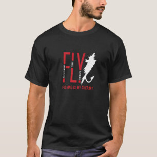 Vliegvissen als therapie Natuur Angler T-shirt