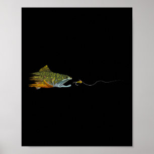 Vliegvissen Beekforel Droge Vliegbinding Visser Poster