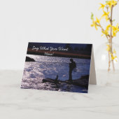 Vliegvissen Blank Wenskaart Kaart (Gele Bloem)