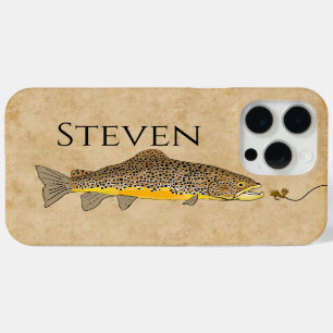 Vliegvissen Bruine Forel Aangepaste Naam iPhone 15 Pro Max Hoesje