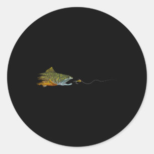Vliegvissen Forel Droge Vliegbinding Visser Ronde Sticker