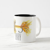 Vliegvissen gepersonaliseerde mok (Voorkant rechts)