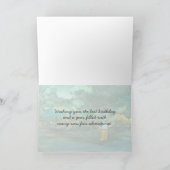 Vliegvissen Happy Birthday Custom Name Kaart (Binnen)