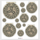 Vliegvissen haspel kunst visser visvrouw sticker (Vel)