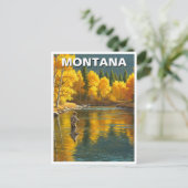 Vliegvissen in Montana Yellowstone River Briefkaart (Staand voorkant)