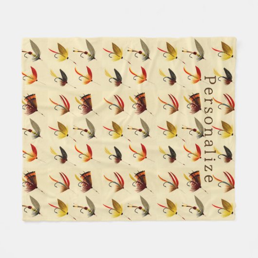  vliegvissen Lake Flyers lokt visser Fleece Deken (Voorkant (Horizontaal))