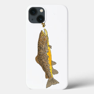 Vliegvissen op bruine forel Case-Mate iPhone case