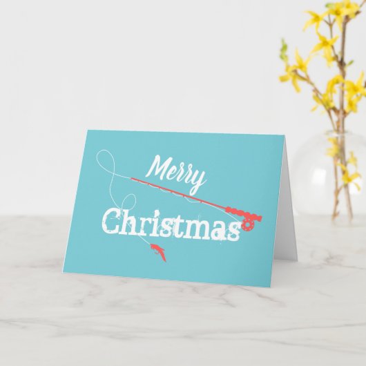 Vliegvissen Prettig Kerstfeest Kaart (Gele Bloem)