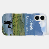 Vliegvissen - Visser in de beek Personaliseren Case-Mate iPhone Case (Achterkant (horizontaal))