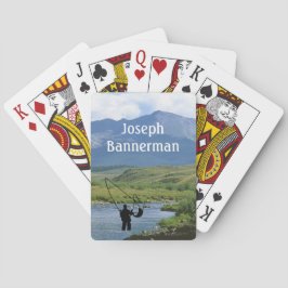 Vliegvissen - Visser in de beek Personaliseren Pokerkaarten