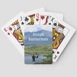 Vliegvissen - Visser in de beek Personaliseren Pokerkaarten