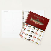 Vliegvissen Vliegt Rustieke Zalm Planner (Display)