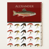 Vliegvissen Vliegt Rustieke Zalm Planner (Achterkant)