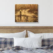 Vliegvisser 11x14 canvas afdruk (Insitu (Slaapkamer))