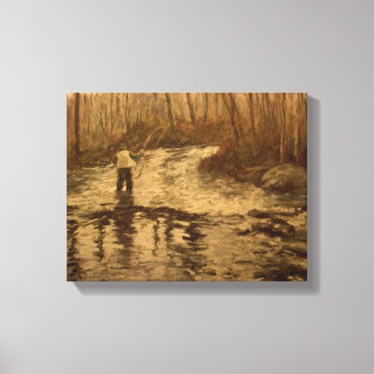 Vliegvisser 11x14 canvas afdruk (Voorkant)
