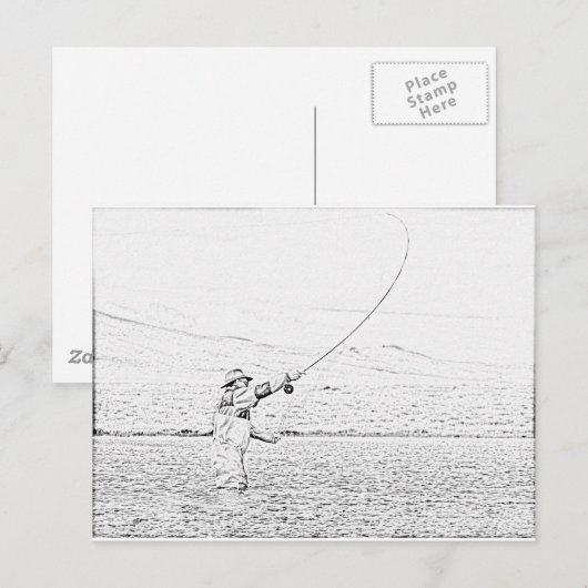 vliegvisser briefkaart (Voorkant / Achterkant)
