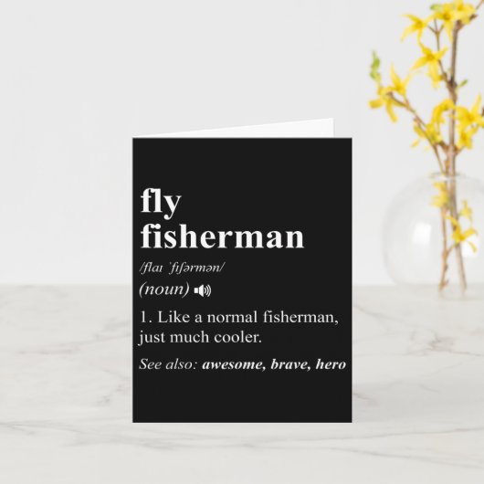Vliegvisser Definitie Grappig Vliegvissen Kaart (Gele Bloem)