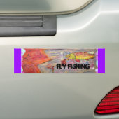vliegvisserij bumpersticker (Op auto)
