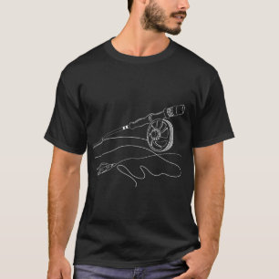 Vliegvisuitrusting en vlieg voor vliegvisser t-shirt