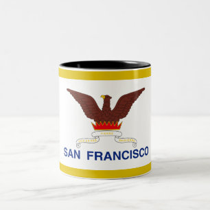Vliegvlag San Francisco Tweekleurige Koffiemok