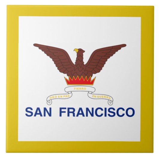 Vliegvlag van San Francisco Tegeltje (Voorkant)