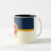 Vliegvlag van Tulsa Tweekleurige Koffiemok (Voorkant rechts)