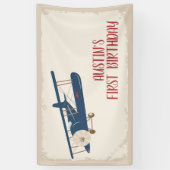 Vliegvliegtuig Birthday Banner (Verticaal)