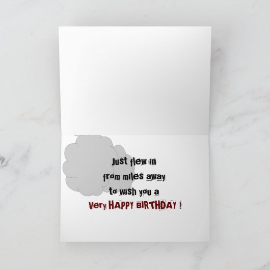 Vliegvliegtuig Birthday Kaart (Binnen)