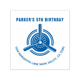 Vliegvliegtuig Birthday Zelfinktende Stempel