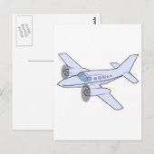 Vliegvliegtuig Briefkaart (Voorkant / Achterkant)
