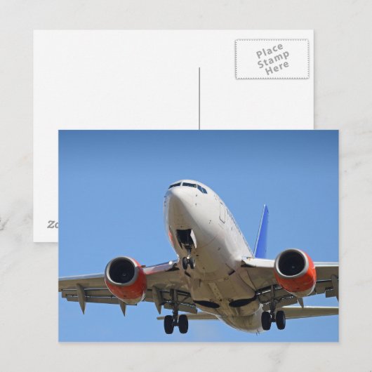 Vliegvliegtuig Briefkaart (Voorkant / Achterkant)