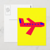 Vliegvliegtuig Briefkaart (Voorkant / Achterkant)