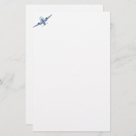 Vliegvliegtuig Briefpapier (Voorkant / Achterkant)