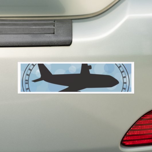 Vliegvliegtuig Bumpersticker (Op auto)
