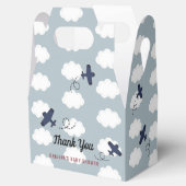 Vliegvliegtuig Clouds Blue Sky Boy Baby shower Bir Bedankdoosjes (Geopend)