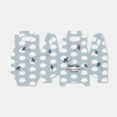 Vliegvliegtuig Clouds Blue Sky Boy Birthday Bedankdoosjes (Uitgevouwen)