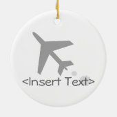 Vliegvliegtuig Keramisch Ornament (Achterkant)