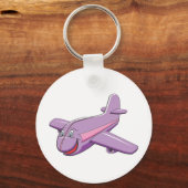 Vliegvliegtuig met Cartoon Sleutelhanger (Voorkant)