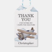  vliegvliegtuig piloot vliegdag avor cadeaulabel (Voorkant)