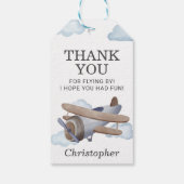  vliegvliegtuig piloot vliegdag avor cadeaulabel (Achterkant)