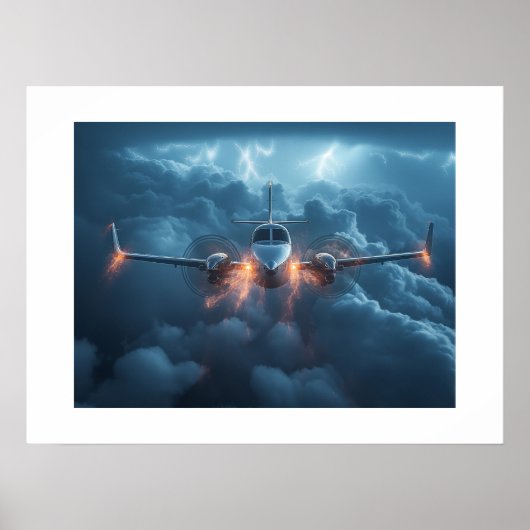Vliegvliegtuig Poster (Voorkant)