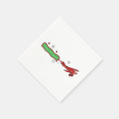 Vliegvliegtuig Prettige feestdagen Kerstmis Servet (Hoek)