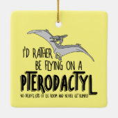 Vliegvliegtuig Pterodactyl Dinosaur Keramisch Ornament (Achterkant)