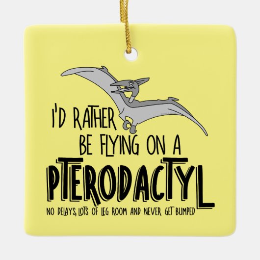 Vliegvliegtuig Pterodactyl Dinosaur Keramisch Ornament (Voorkant)