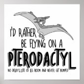 Vliegvliegtuig Pterodactyl Dinosaur Poster (Voorkant)
