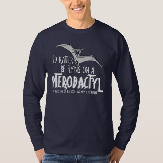 Vliegvliegtuig Pterodactyl Dinosaur T-shirt (Voorkant)