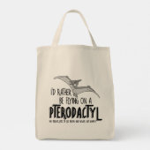 Vliegvliegtuig Pterodactyl Dinosaur Tote Bag (Achterkant)