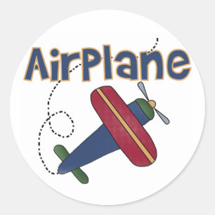 Vliegvliegtuig Ronde Sticker