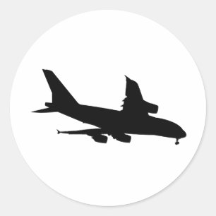 Vliegvliegtuig Ronde Sticker