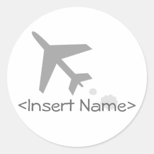 Vliegvliegtuig Ronde Sticker